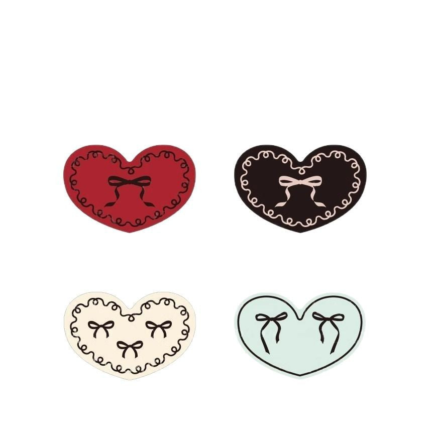 Heart-Shaped Plush Bath Mat Kalsten