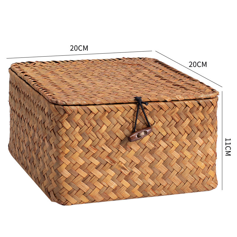 Handwoven Storage Box with Lid Kalsten