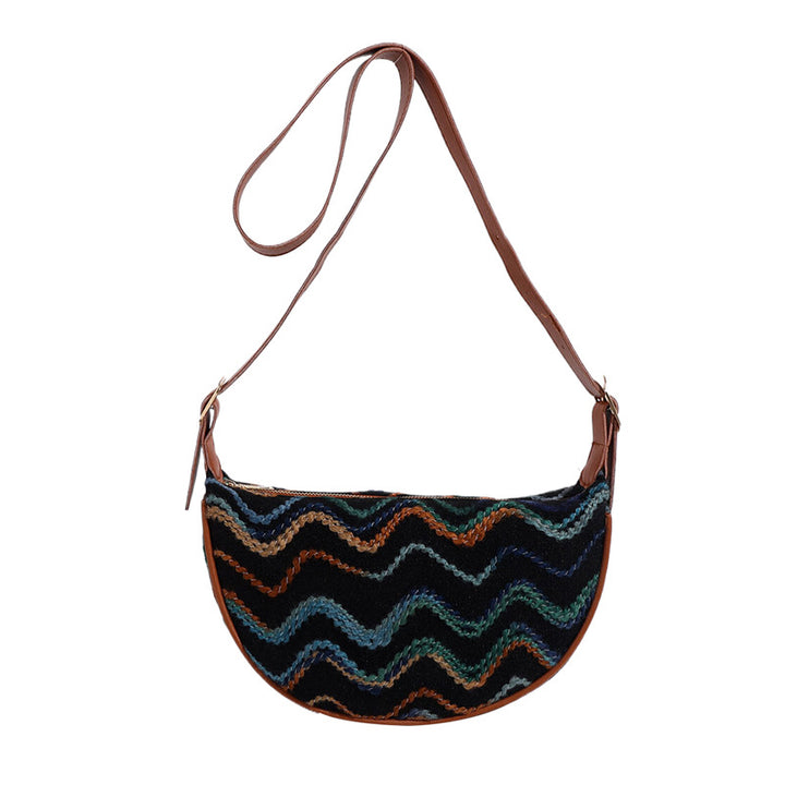 Vintage-Inspired Woven Crossbody Bag Kalsten