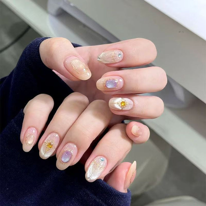 Decorative Floral Press-On Nail Art