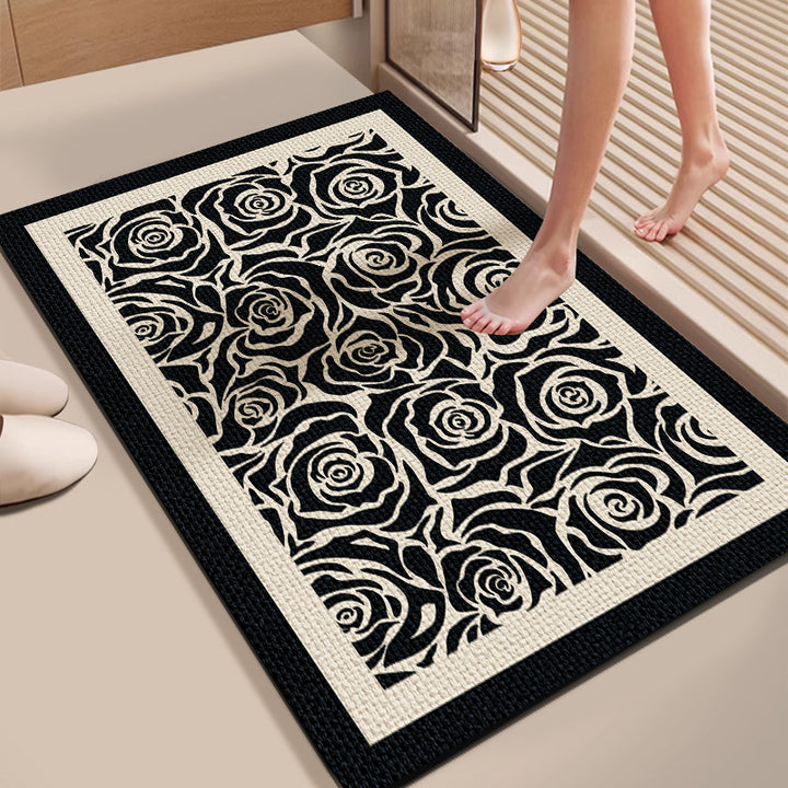 Floral Patterned Bath Mat