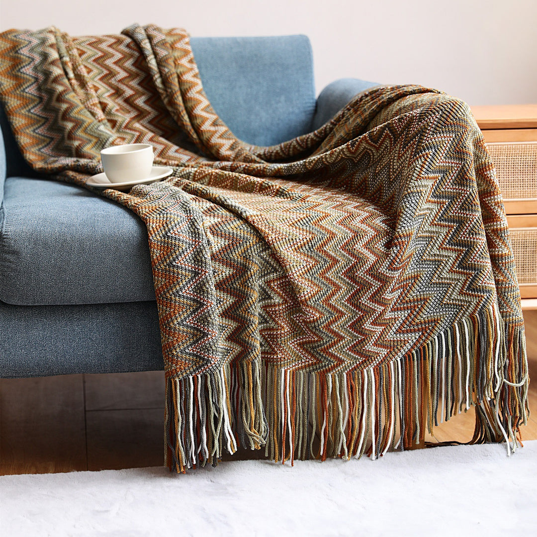 Zigzag Weave Throw Blanket Kalsten