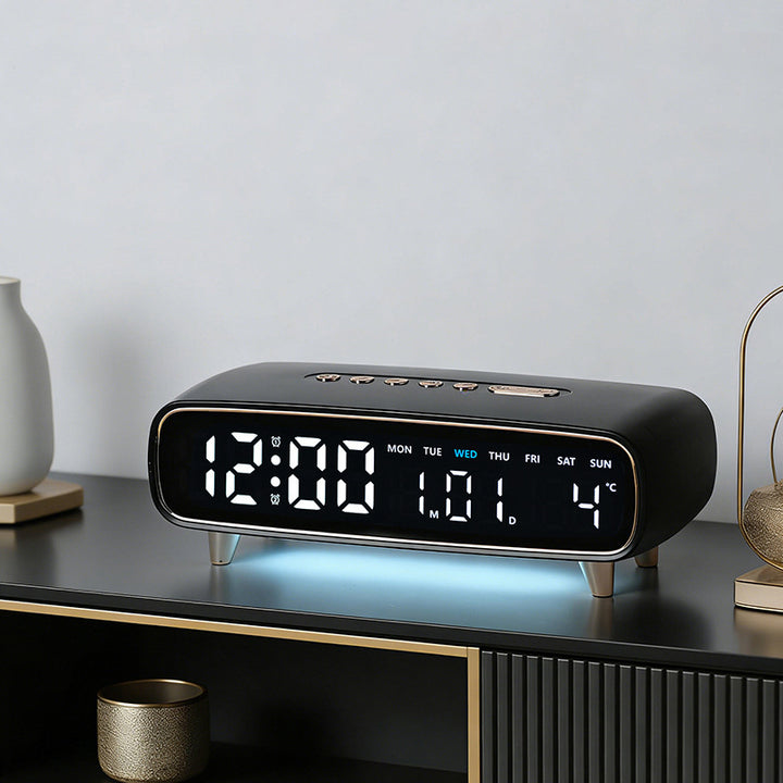 Digital alarm clock with multifunctional temperature and date display Kalsten