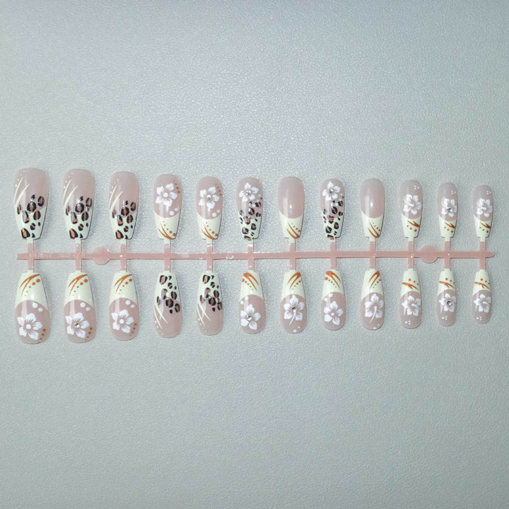 Artistic Floral and Animal Print Nail Art Set