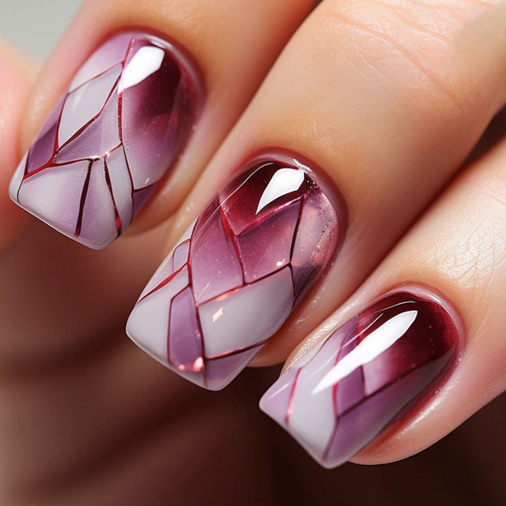 Elegant Stiletto Press-On Nail Art with Rhinestone Accents Kalsten