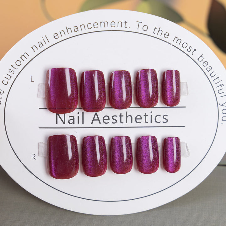 Glittery Oval Press-On Nail Set