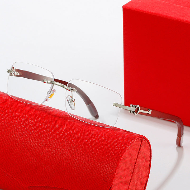 Women's fashionable semi-rimless sunglasses with luxurious metal and plastic frame Kalsten