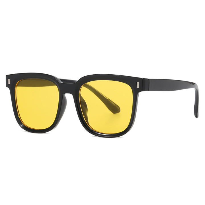 Women Fashionable Square Sunglasses with Transparent Frame Kalsten