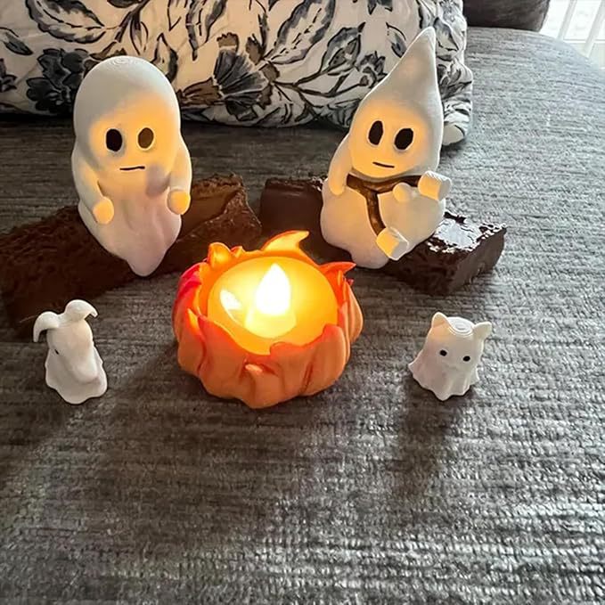 Creative Ghost Campfire Figurine Set Kalsten