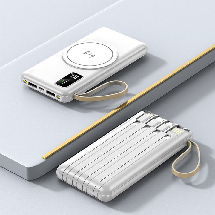 Portable Qi-Charging Power Bank with Multifunctional USB Ports Kalsten