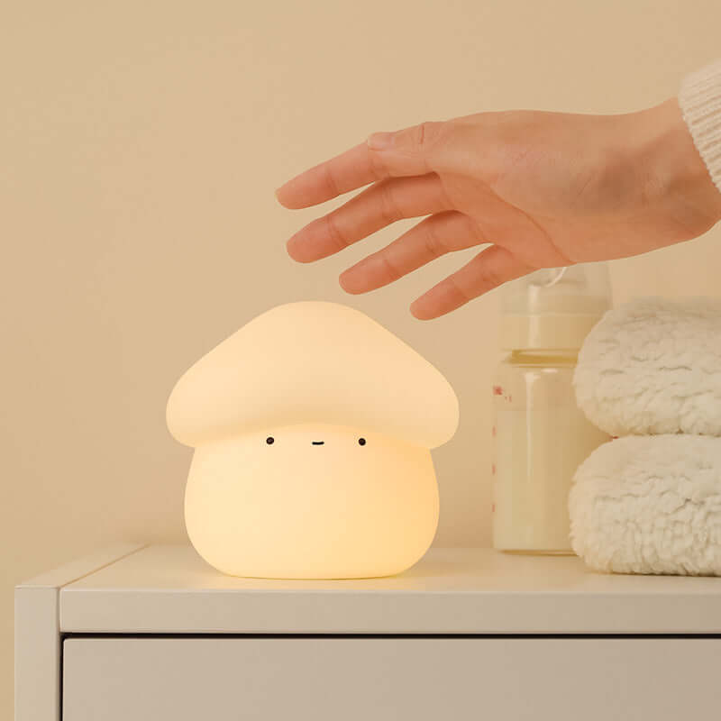 UNew Mushroom Small Night Lamp Cute Silicone Sleeping Timing Night Light Bedside Interesting Charging Ambience Light Room Decor Home Decor | Kalsten