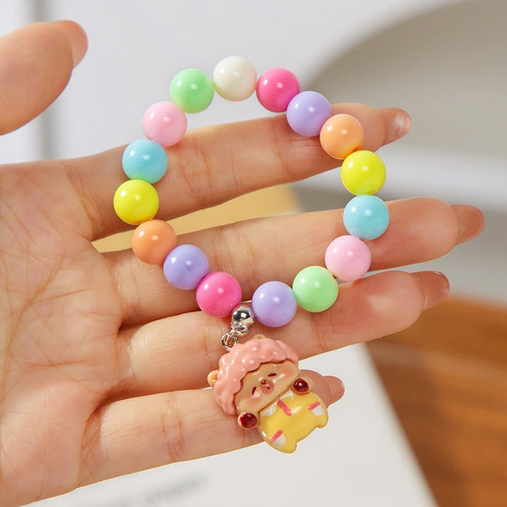 Colorful children's bracelet with crafted pendant Kalsten
