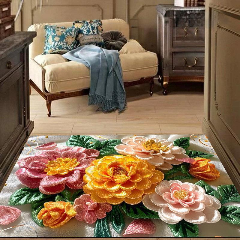 Floral Design Entrance Mat