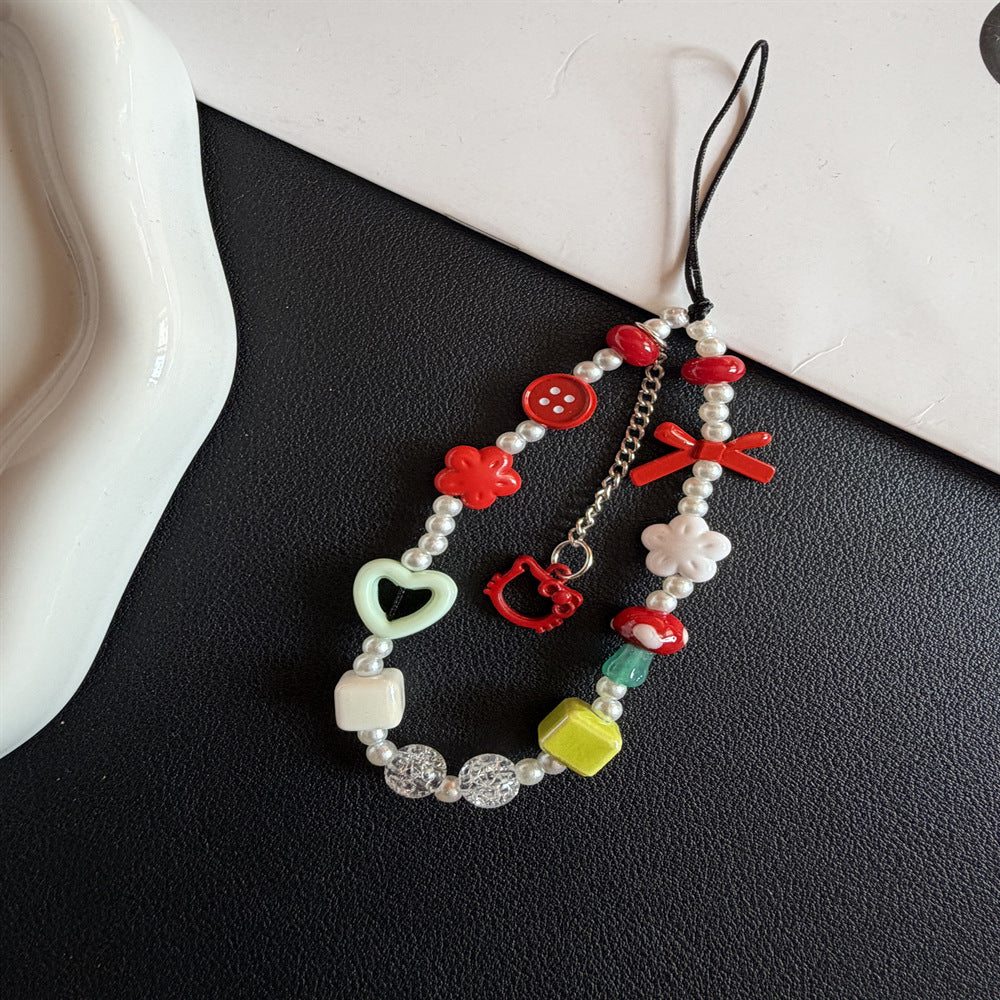 Playful Beaded Charm Phone Lanyard Kalsten 1790135330