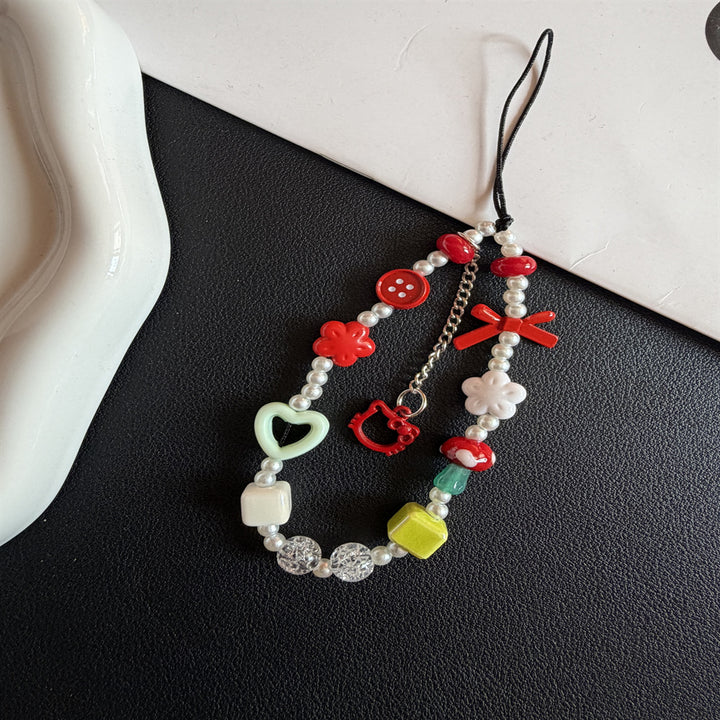 Playful Beaded Charm Phone Lanyard Kalsten 1790135330