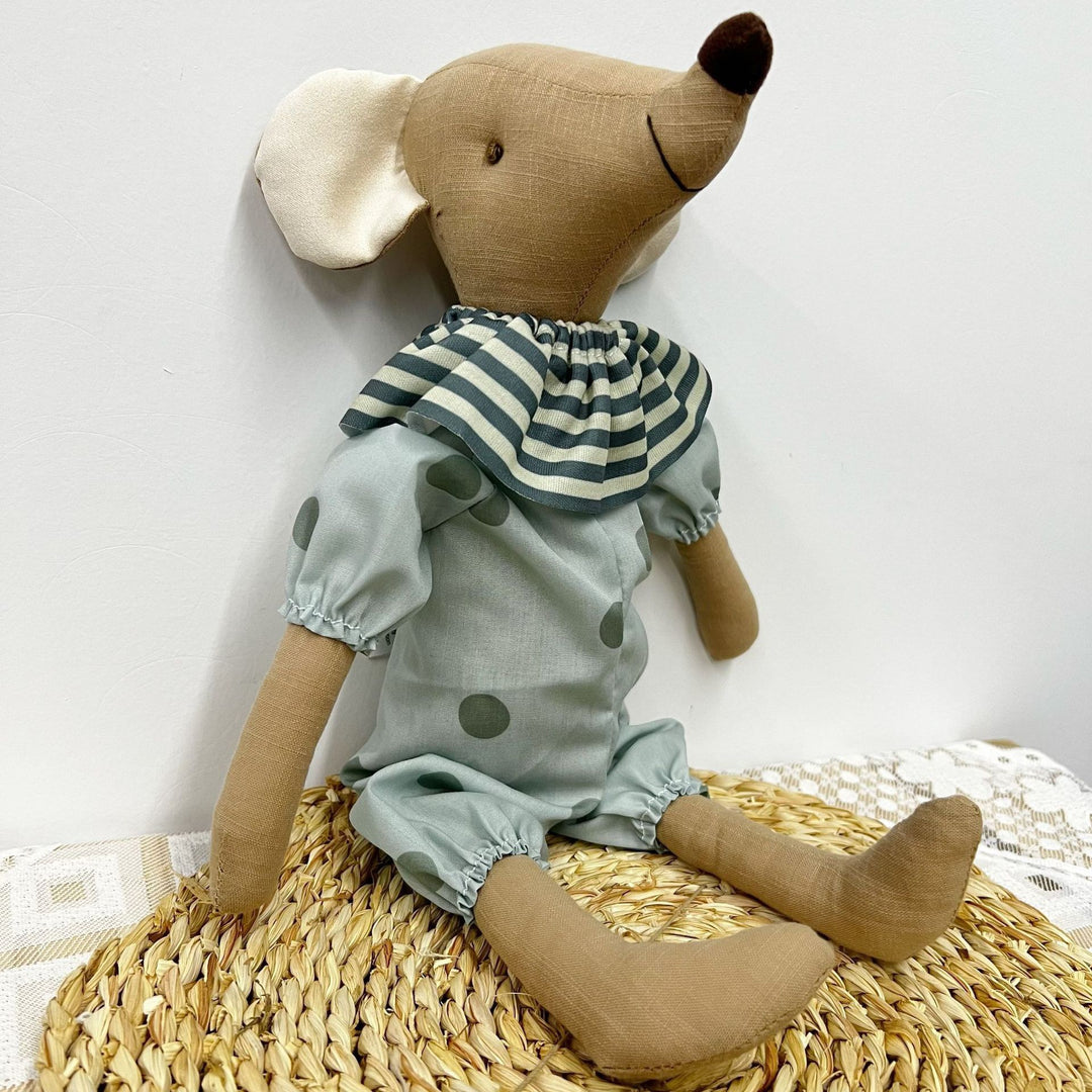 Handmade Organic Linen Bunny Doll with Long Limbs