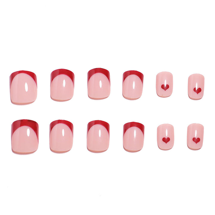 Artistic Heart-Design Press-On Nail Set Kalsten