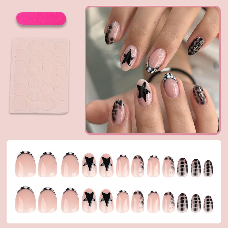 Nail art set with stylish star and geometric patterns Kalsten