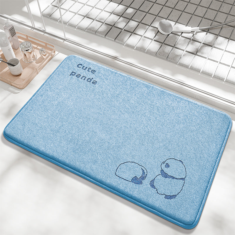 Playful Bunny Design Bath Mat Kalsten
