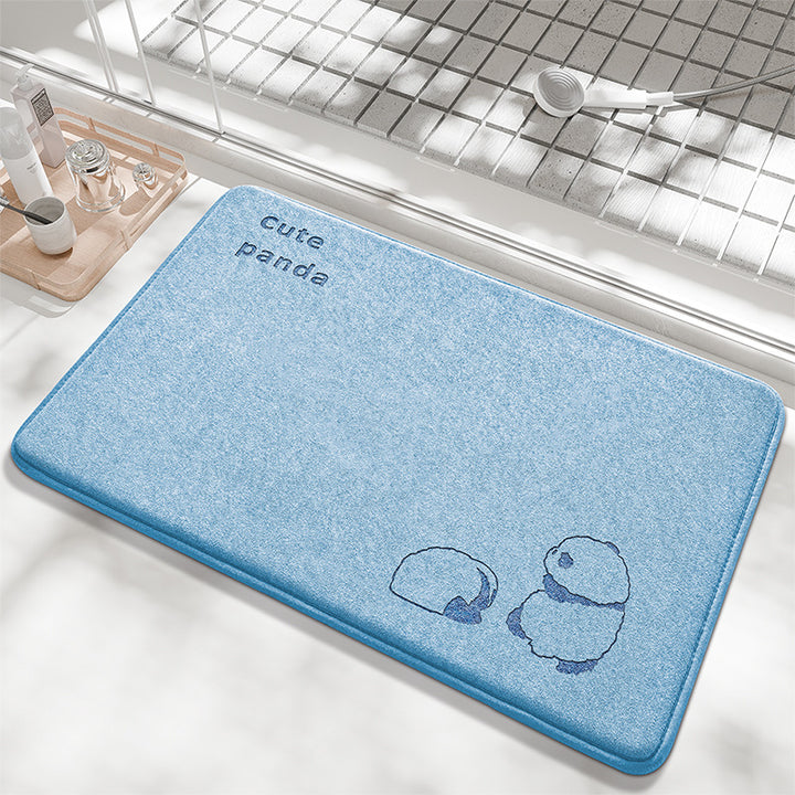 Playful Bunny Design Bath Mat Kalsten
