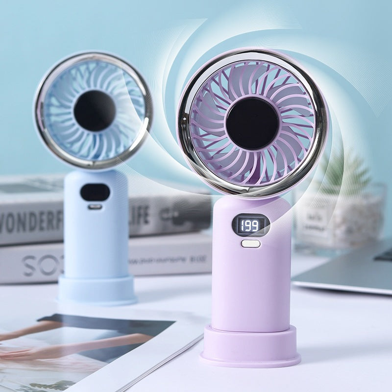 Unisex Portable Hand Fan with Digital Display Kalsten
