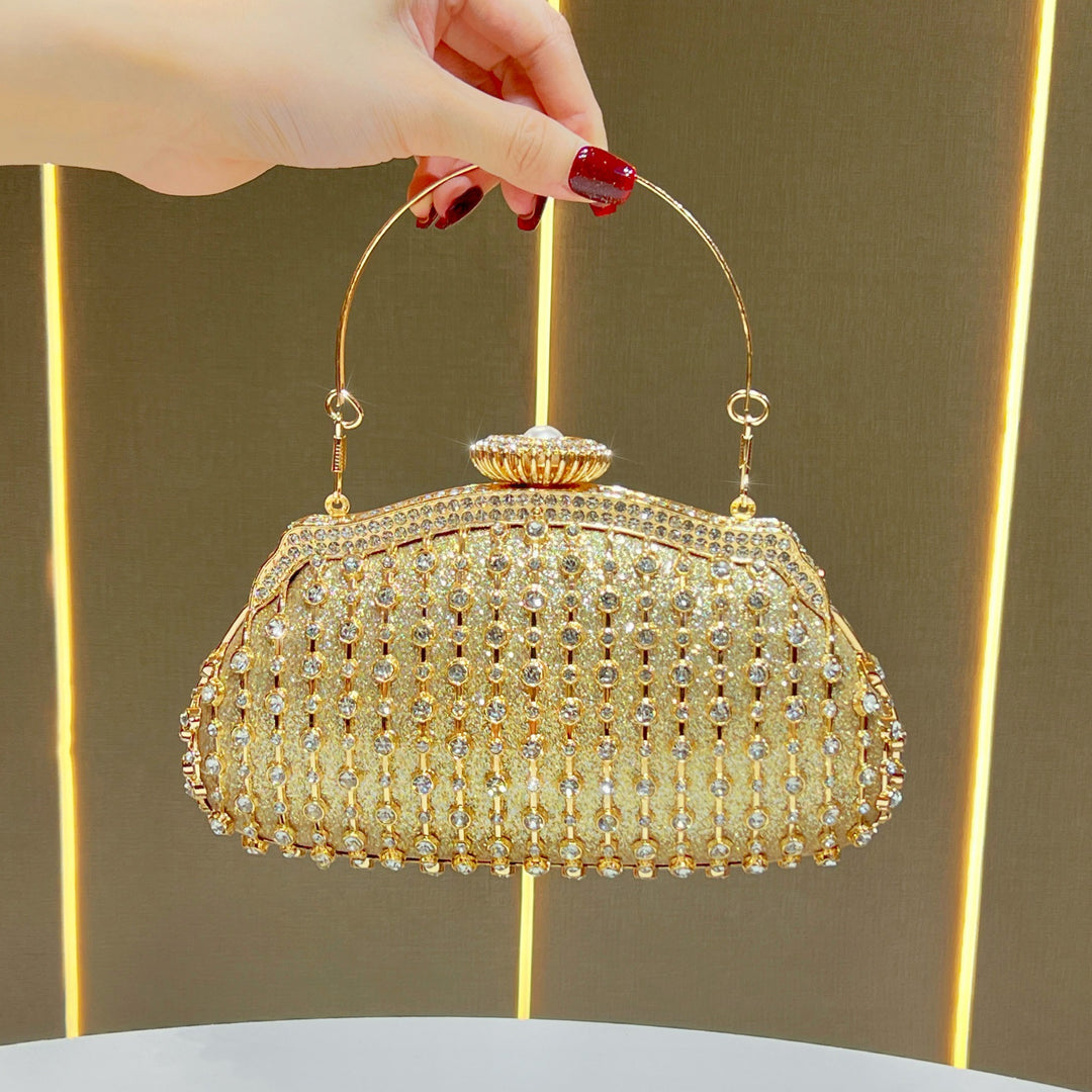 Glamorous Crystal-Embellished Evening Handbag