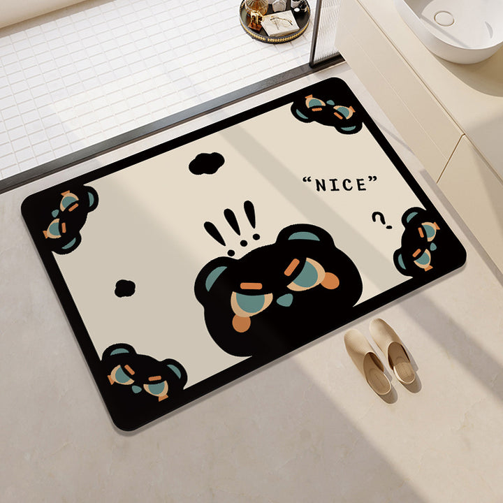 Playful Cartoon-Themed Bathroom Rug Kalsten
