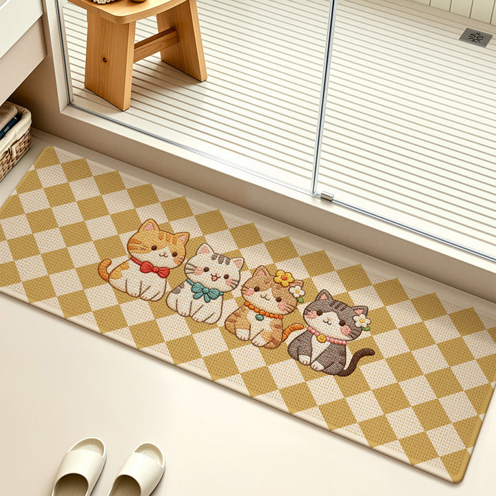 Adorable Cat-Themed Indoor Runner Mat
