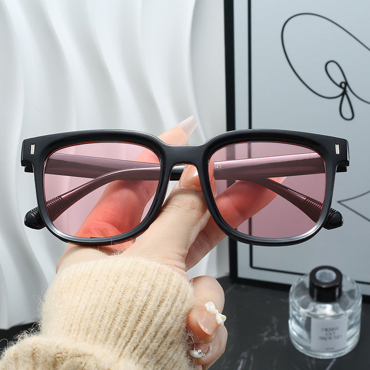 Women Fashionable Square Sunglasses with Transparent Frame Kalsten