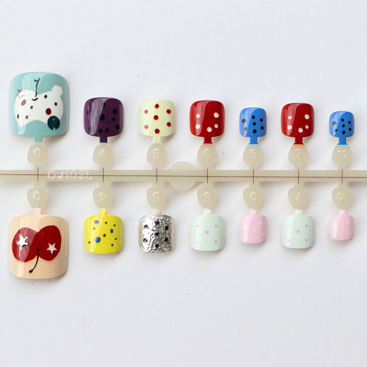 Creative Cartoon-Inspired Press-On Nail Collection