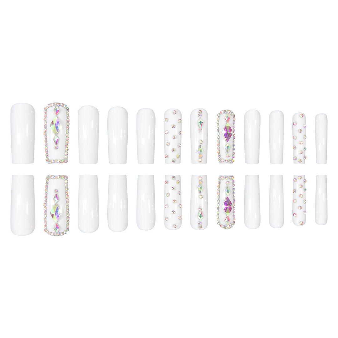 Glamorous Rhinestone-Adorned Stiletto Press-On Nails Kalsten