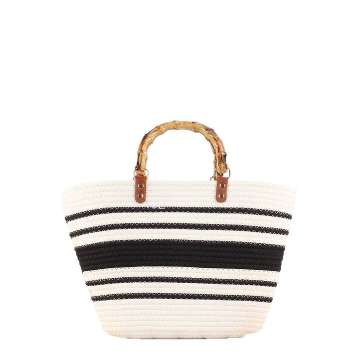Large beach bag with bamboo handles Kalsten
