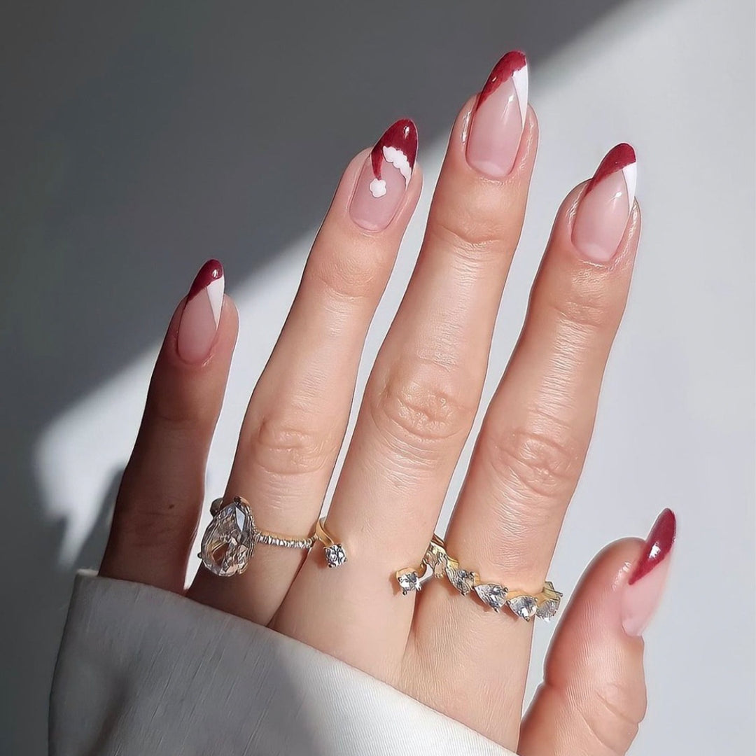 Artificial nail set with festive winter theme Kalsten