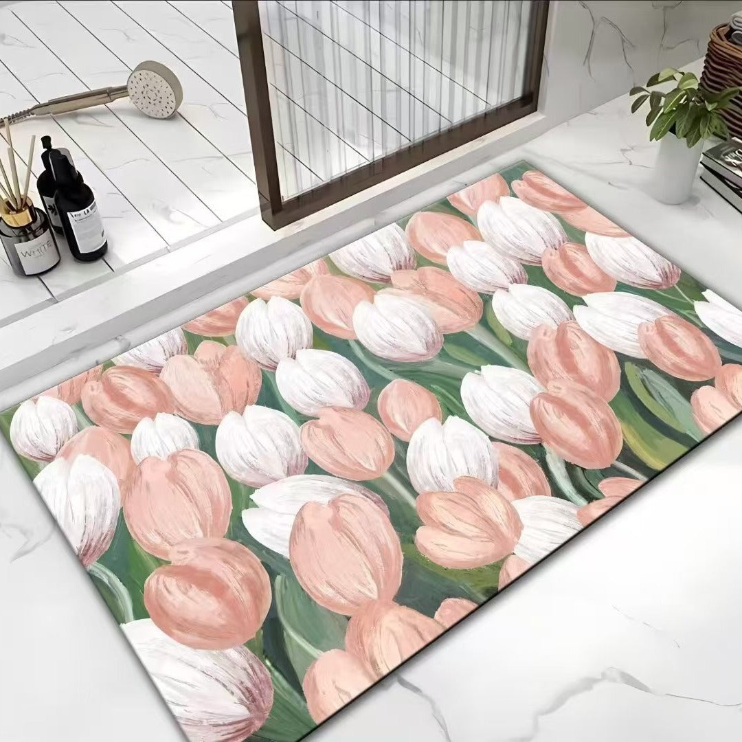 Decorative Floral Kitchen Mat Kalsten
