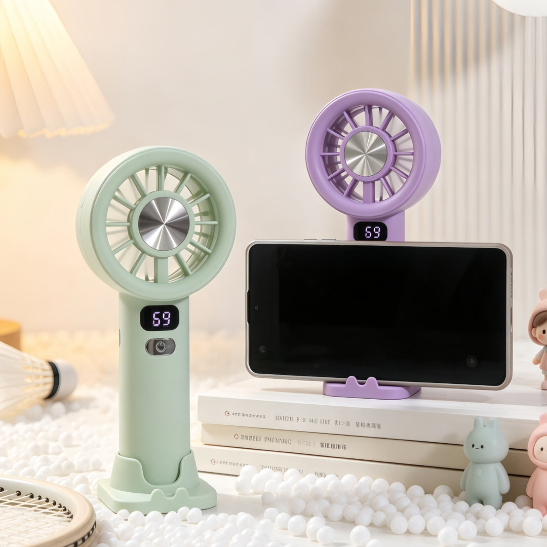 Portable Handheld Fan with Precise Speed Control and LED Display Kalsten
