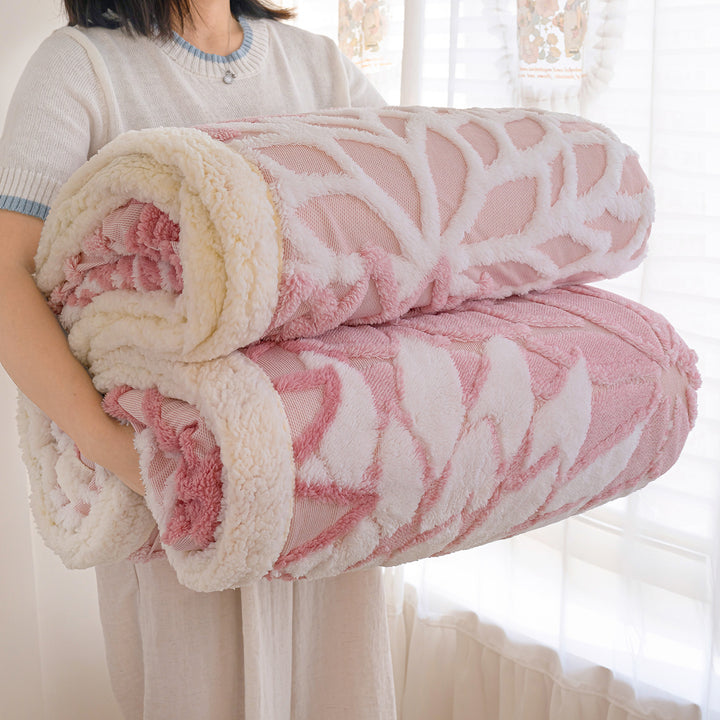 Ultra-Soft Textured Plush Throw Blanket