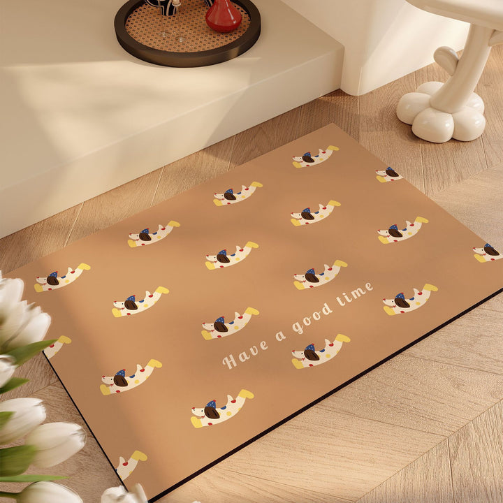 Playful Cat-Themed Bath Mat