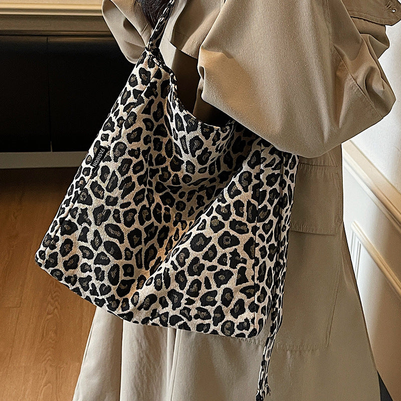 Leopard Print Hobo Bag