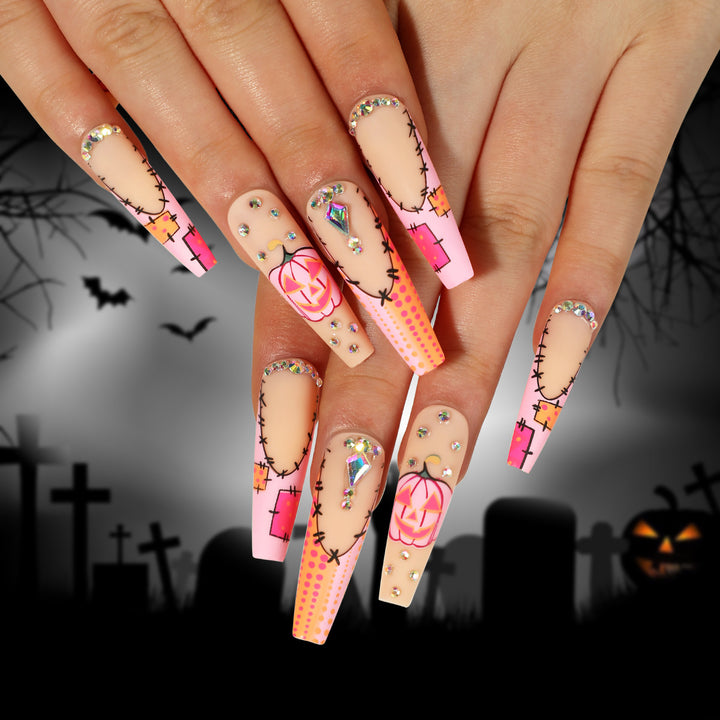 Artificial Nail Art with Halloween Design Kalsten