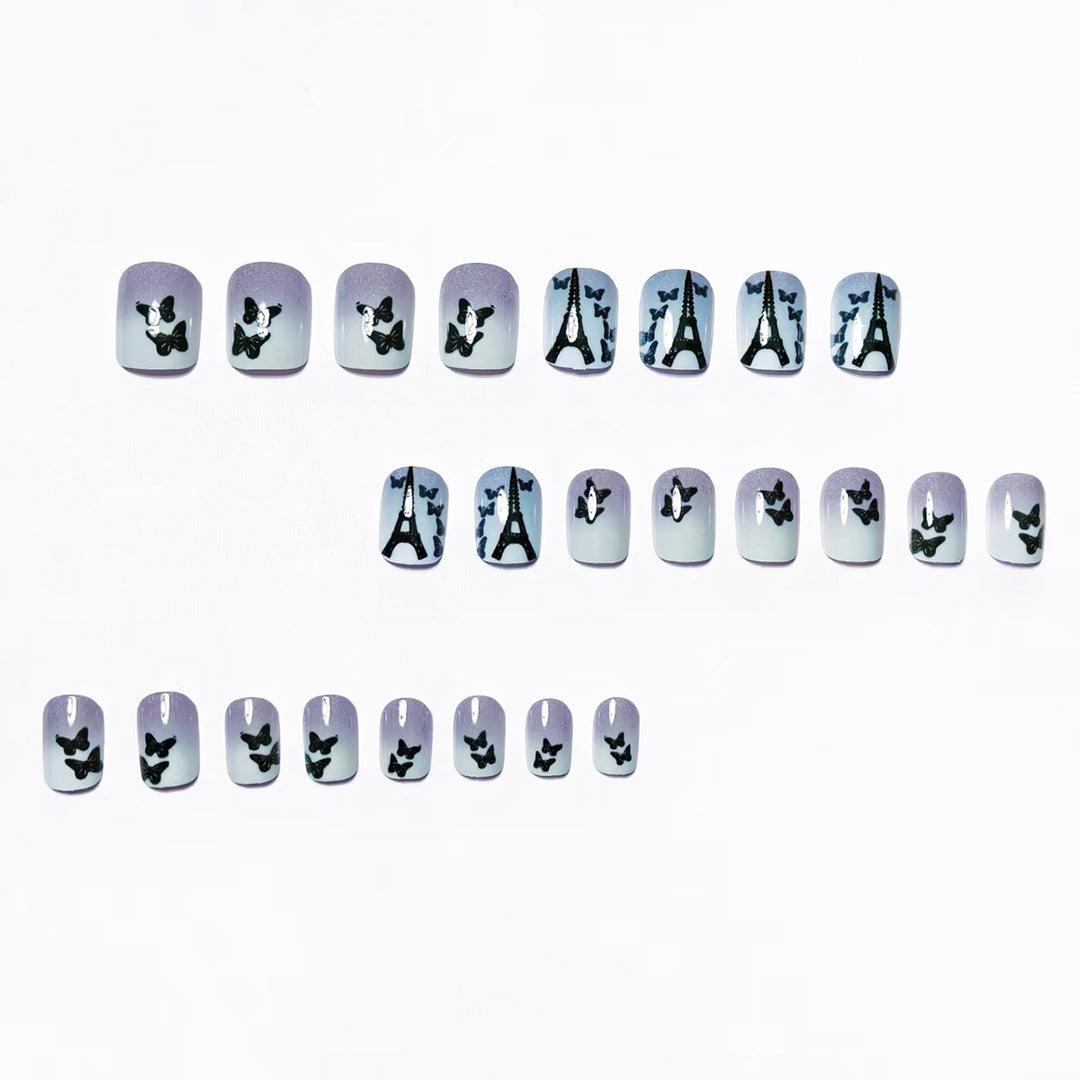 Artistic Parisian Butterfly Nail Art Kalsten