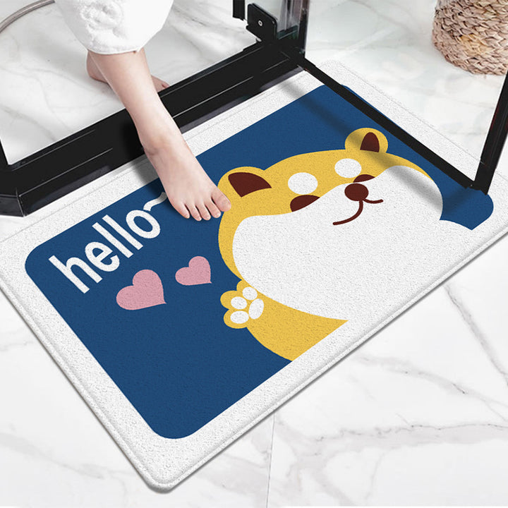 Cute Cartoon Dog-Themed Doormat Kalsten