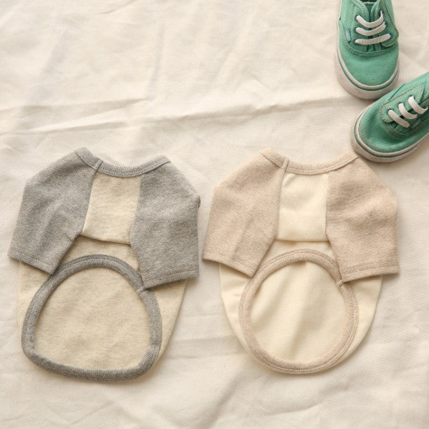Small Dog Cotton Fleece Tee with Heart Patch