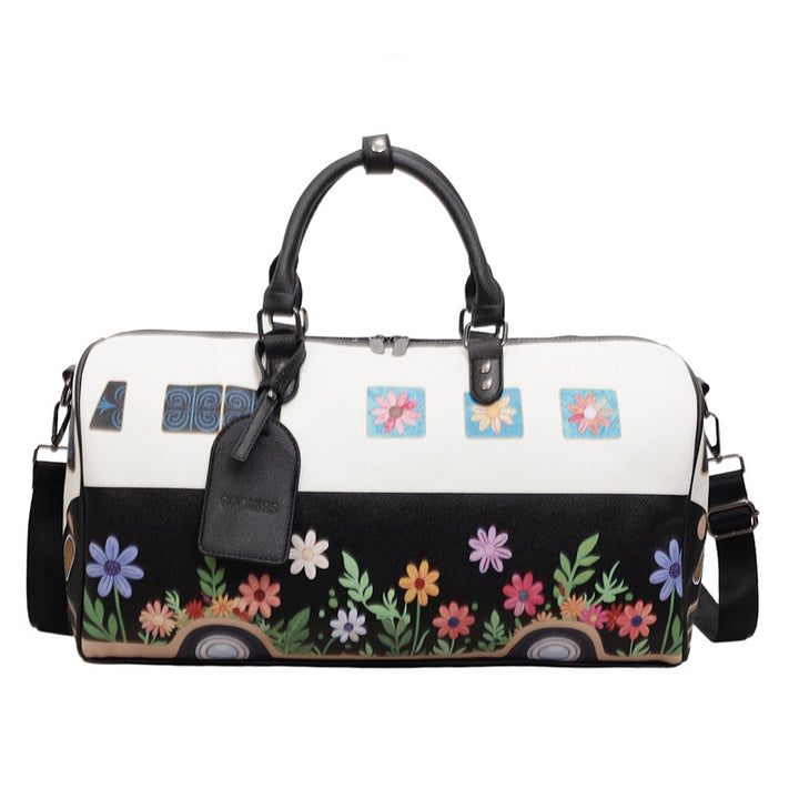 Floral Print Canvas Duffle Bag Kalsten