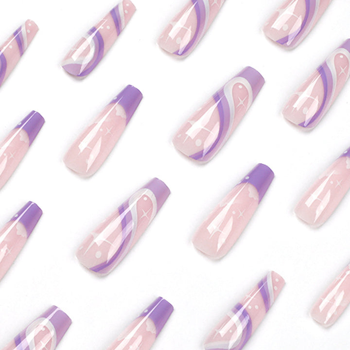 Artful Nail Extensions with Trendy Ombre Design Kalsten