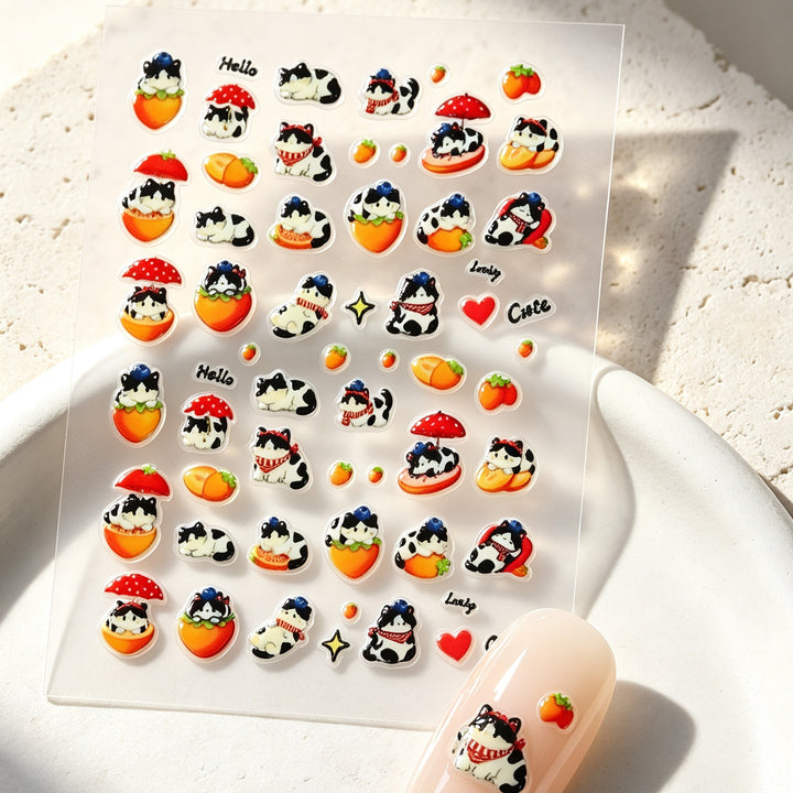 Playful Character Nail Art Stickers