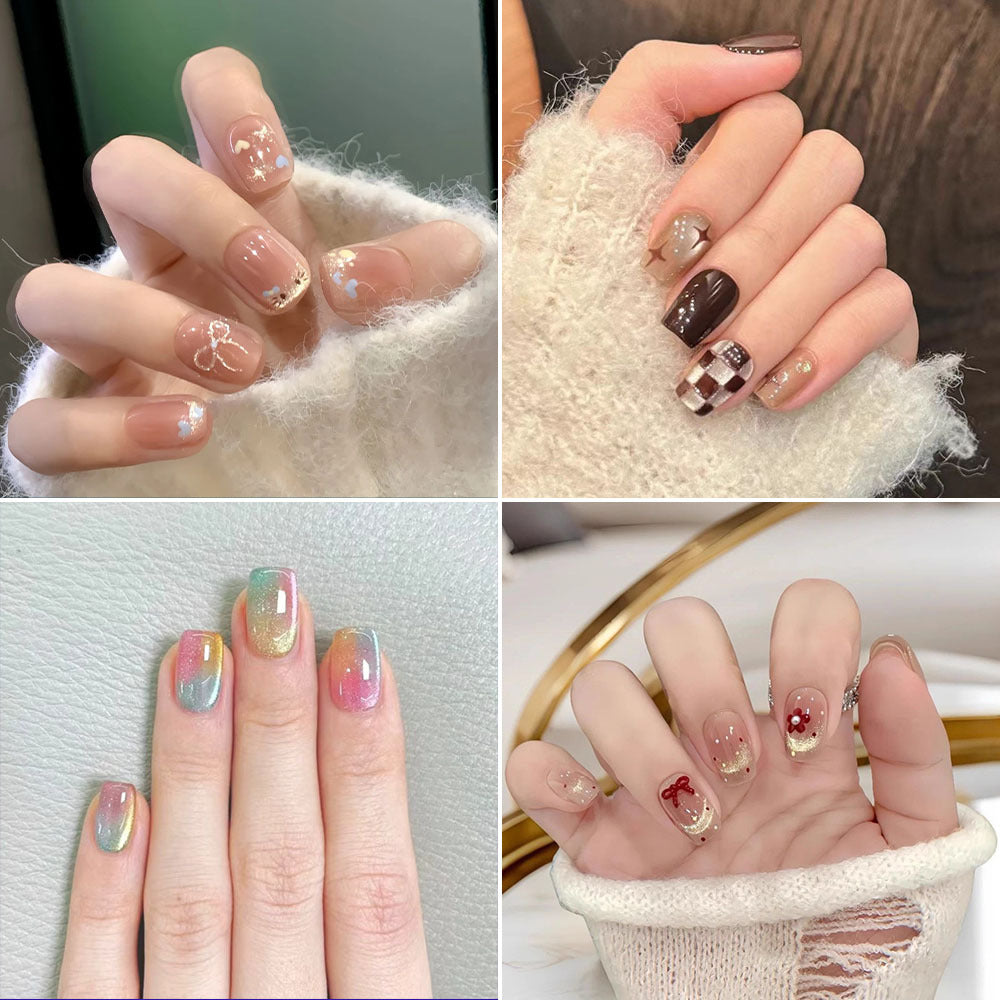 Artificial Nails In Elegant Glitter Finish Kalsten