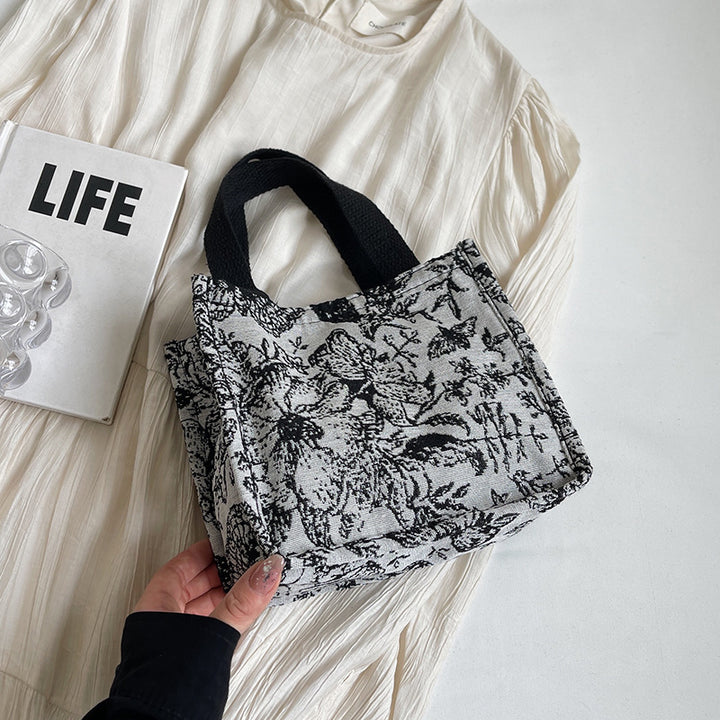 Eco-Friendly Floral Print Tote Bag