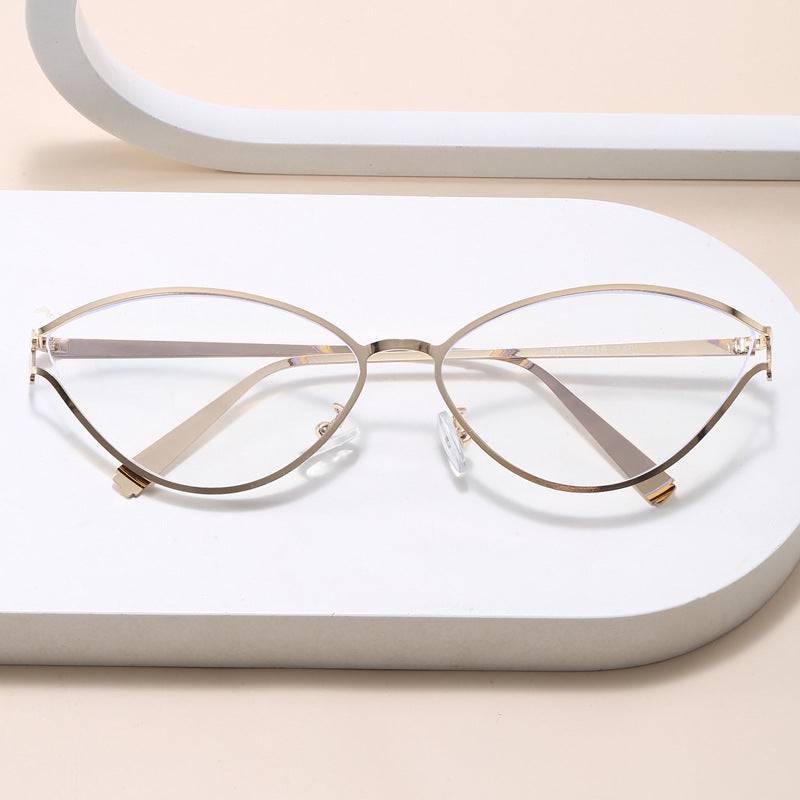Fashionable Cat-Eye Sunglasses with Thin Metal Frame Kalsten