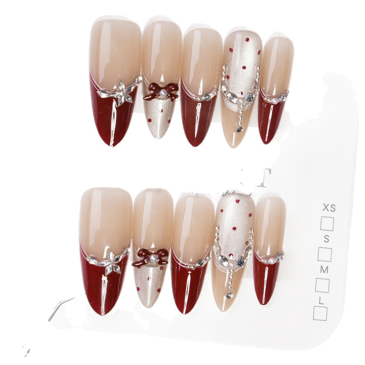 Artificial nails with elegant glitter accents Kalsten