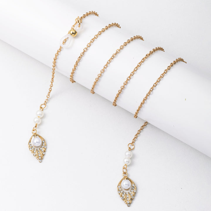 Elegant Dangle Pearl Earrings with Chain Kalsten
